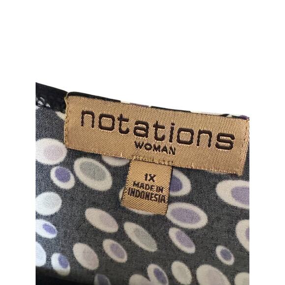 Polka Dot Blouse – Black & Lavender - Picture 4 of 5